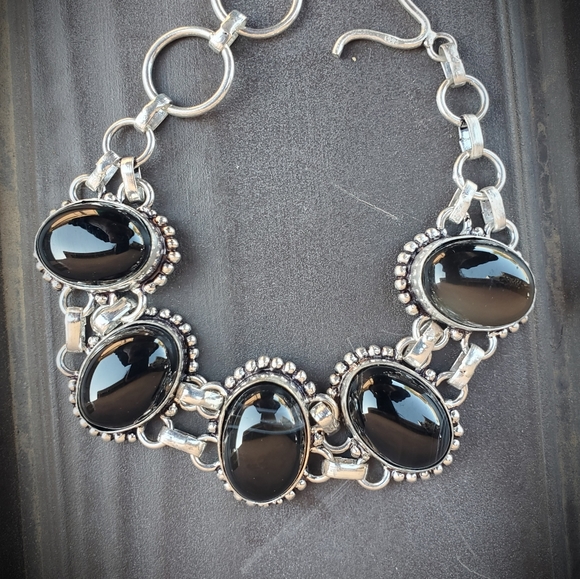 New Botswana Agate 925 Silver Bracelet. - Picture 4 of 14